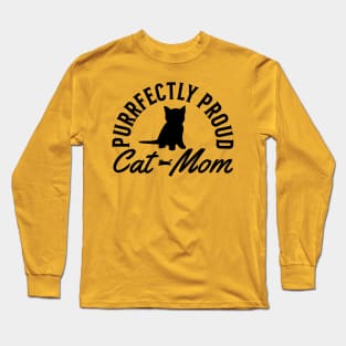 Purrfectly Proud Cat Mom Long Sleeve T-Shirt